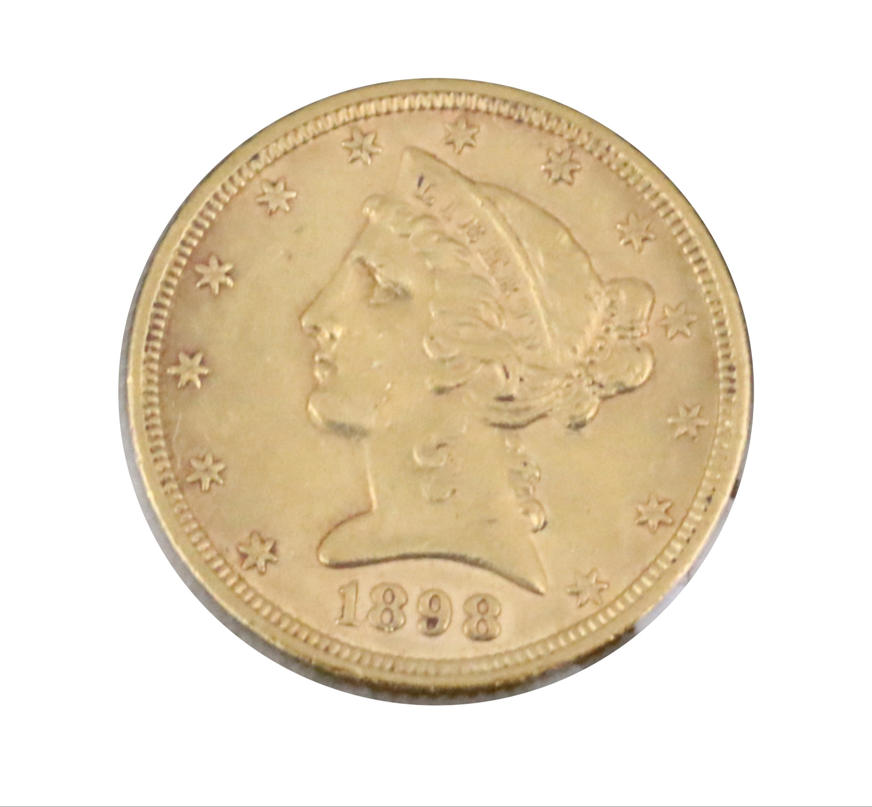 1898 MS65 $5 LIBERTY HEAD GOLD COIN
