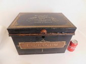 1898 TIN LAUDANUM SHIP BOXLarg