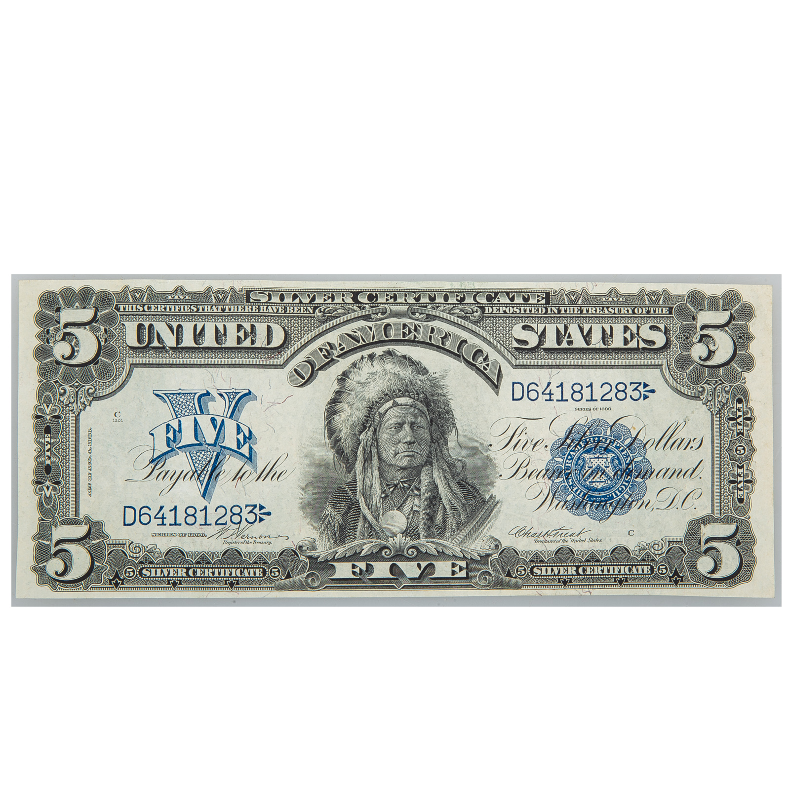 1899 $5 SILVER CERTIFICATE