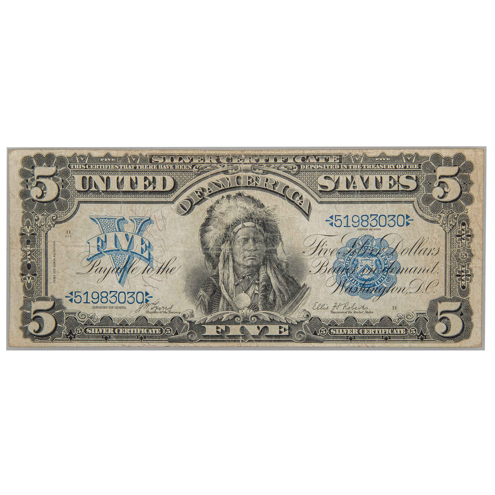 1899 $5 SILVER CERTIFICATE