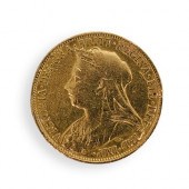 1899 GOLD HALF SOVEREIGN COIND