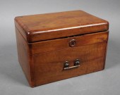 18C ANTIQUE SMOKING CADDY BURL