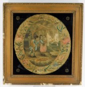 18C ENGLISH PICTORIAL NEEDLEWO