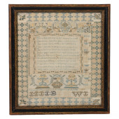 18C RELIGIOUS VERSE NEEDLEWORK