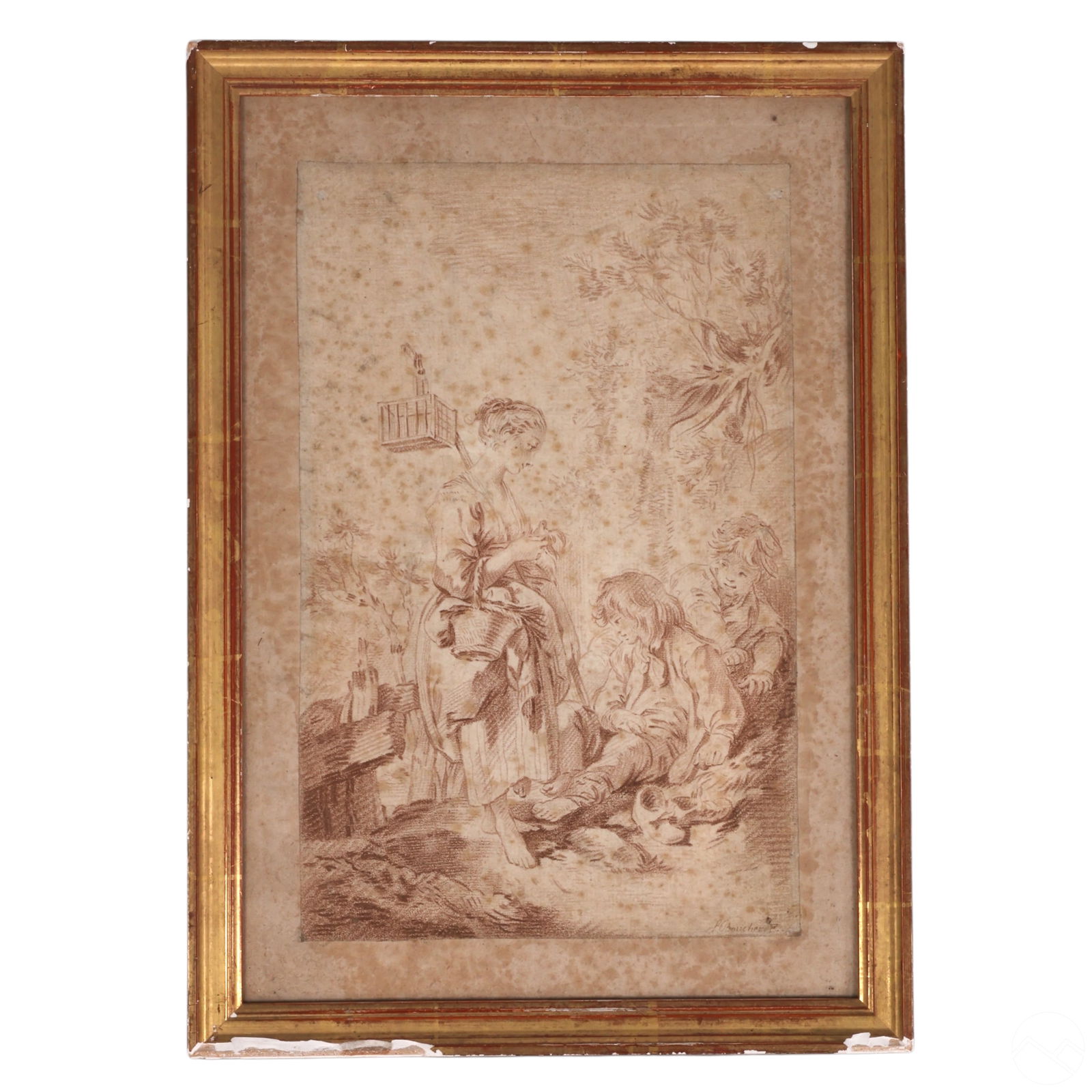 18C SANGUINE DRAWING MANNER OF
