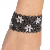 18CTW DIAMOND & RHODIUM PLATED
