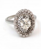 18K 1.53 CTW ART DECO FILIGREE