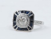18K 1.60 CTW SAPPHIRE & DIAMON