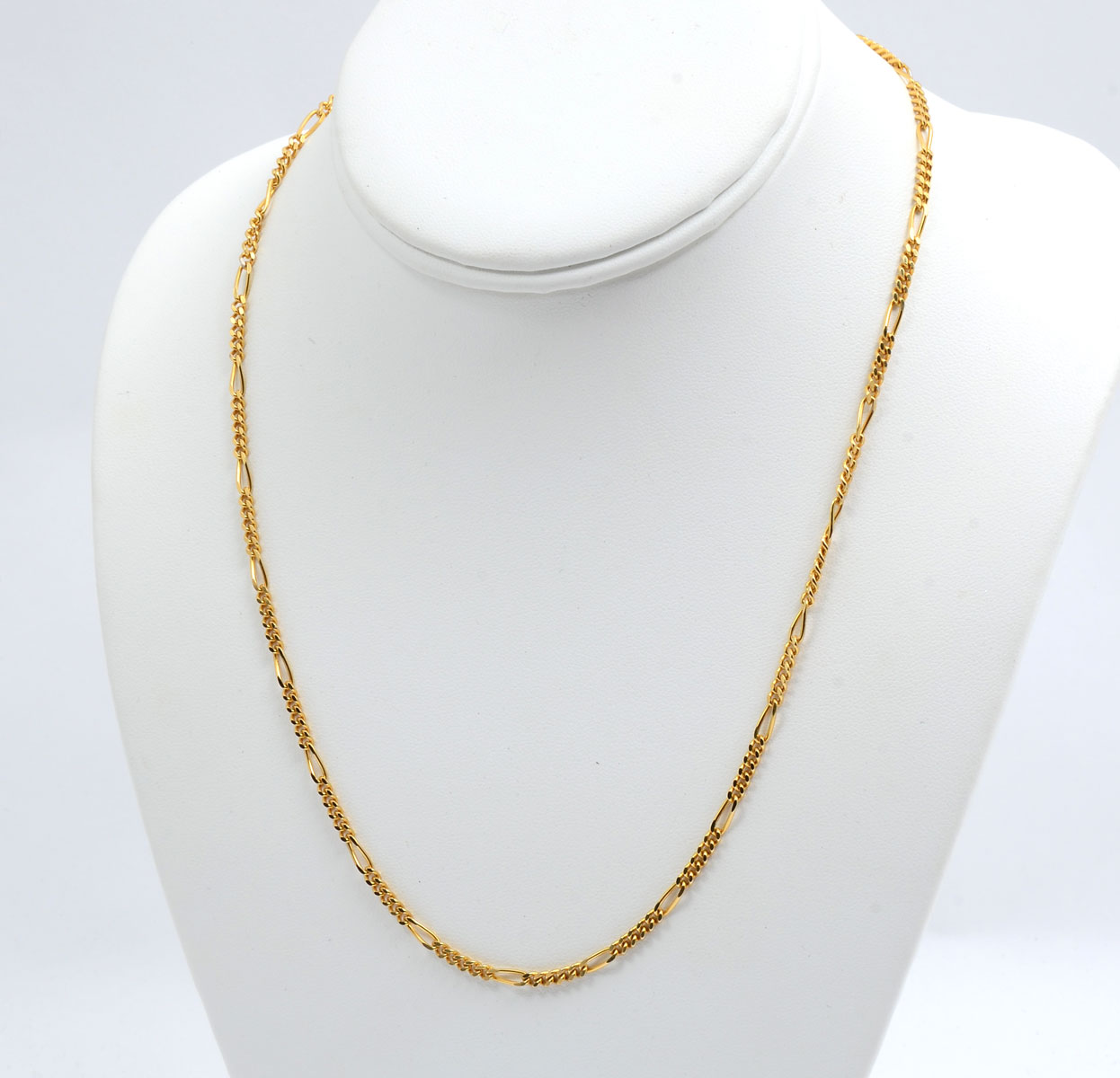 18K 19'' FIGARO LINK NECKLACE BY