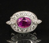 18K 3.12 CT PINK SAPPHIRE AND