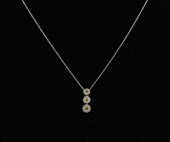 18K .66 CTW DIAMOND PENDANT &