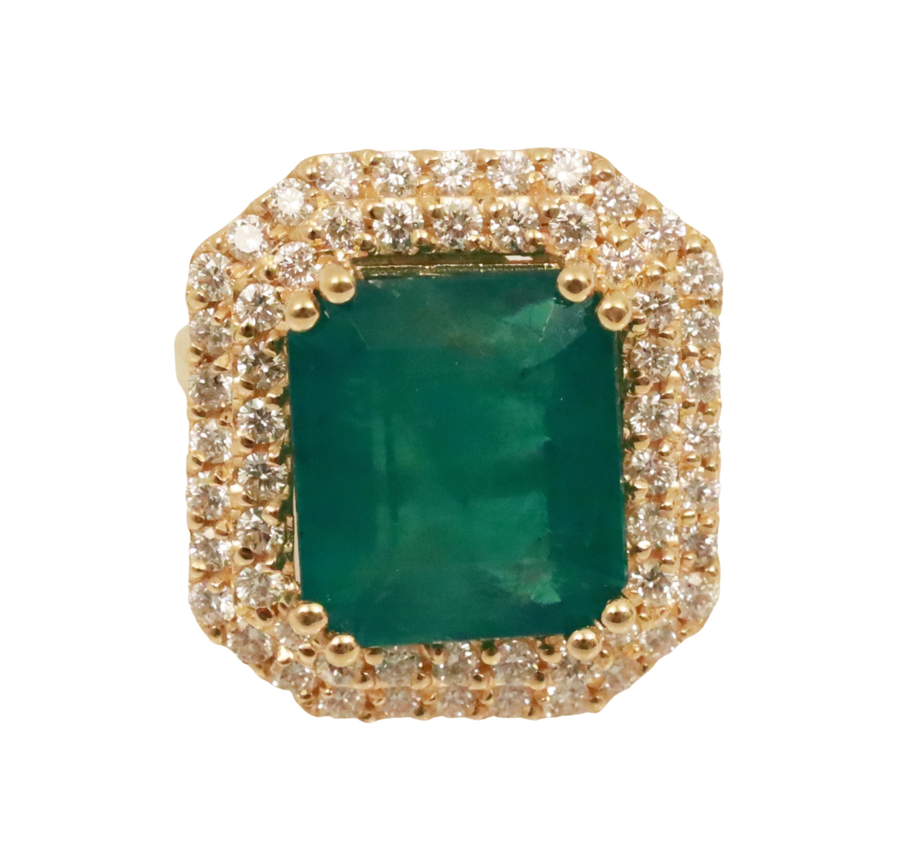 18K 8.77 CT EMERALD & DIAMOND