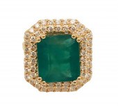18K 8.77 CT EMERALD & DIAMOND