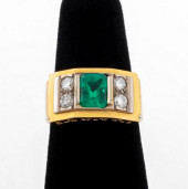 18K AFGHANISTAN EMERALD DIAMON