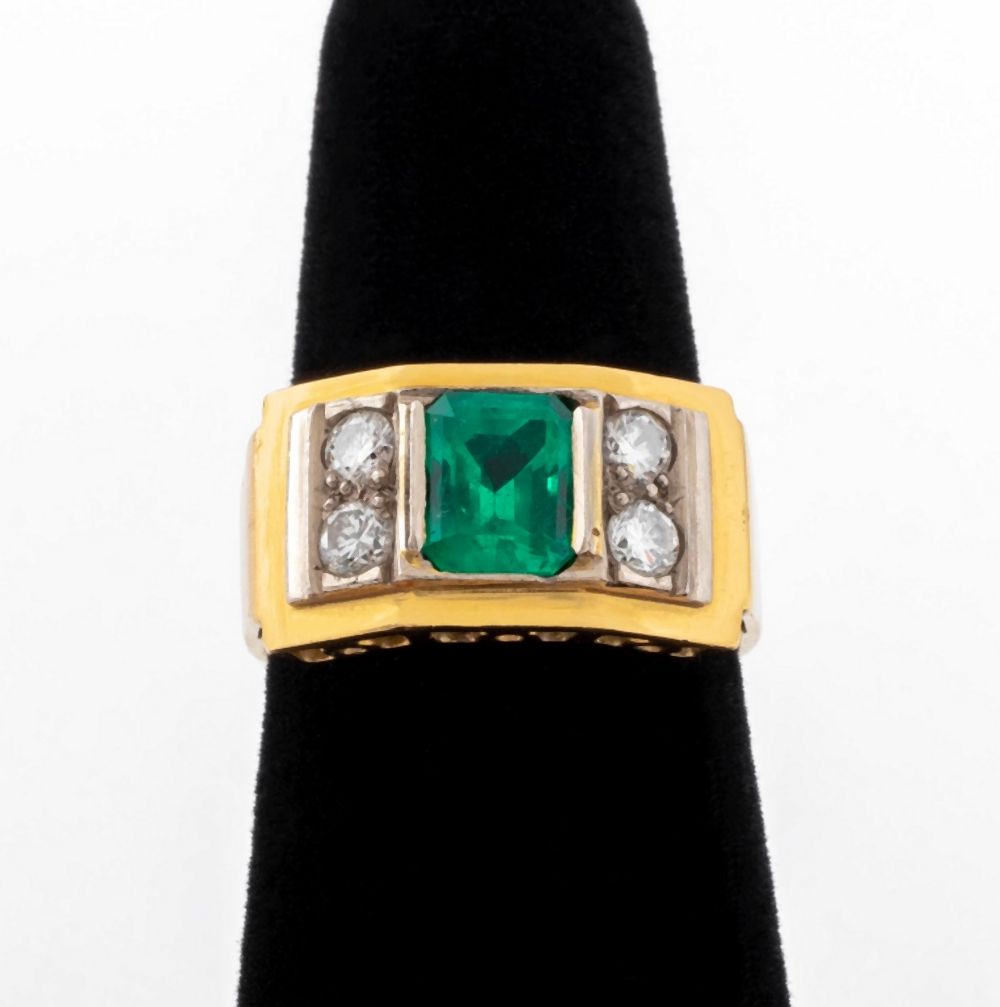 18K  AFGHANISTAN EMERALD DIAMOND