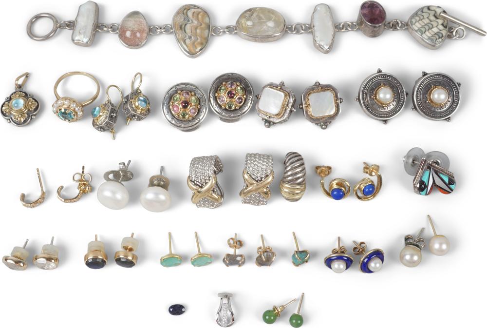 18K AND 14K YELLOW GOLD, SILVER AND