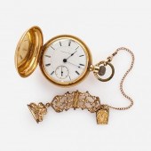 18K ANTIQUE ILLINOIS HUNTING P