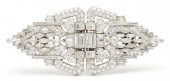 18K ART DECO DIAMOND BROOCHLad