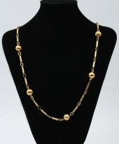18K BALL & LINK NECKLACE: Beau