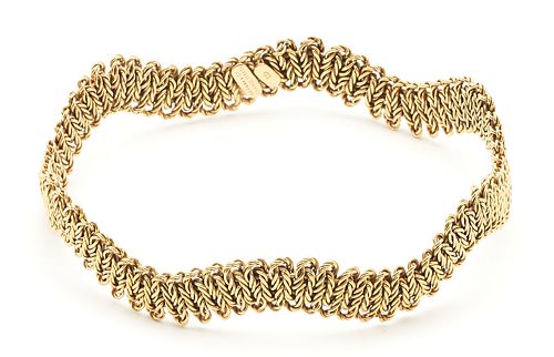 18K BRAIDED WAVE BRACELET,