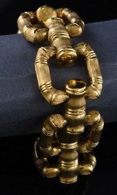 18K BRUSHED LINKED HEAVY GOLD