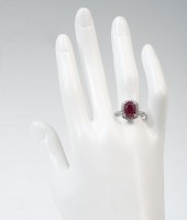 18K BURMESE RUBY & DIAMOND RIN