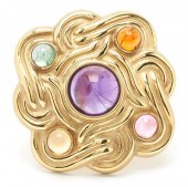 18K CELTIC GEMSTONE BROOCHLadi