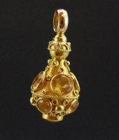 18K CITRINE FOB PENDANT: 18K y