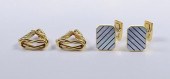 18K CUFFLINKS: HERMES & BLACK,