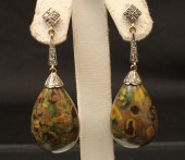 18K DIAMOND AND VARIEGATED STO