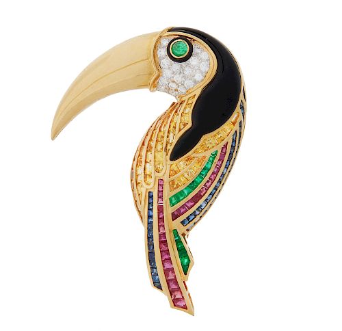 18K DIAMOND EMERALD RUBY SAPPHIRE