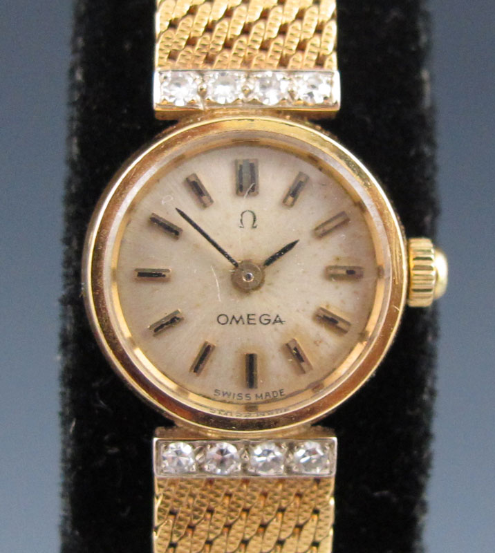 18K DIAMOND LADIES OMEGA DRESS