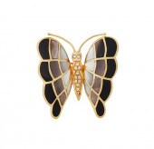 18K DIAMOND, ONYX AND MOTHER O