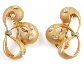 18K DIAMOND RETRO EARRINGS18K