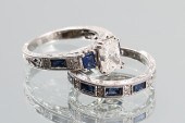 18K DIAMOND & SAPPHIRE WEDDING