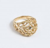 18K DOMED NUGGET RING BY KUTCH