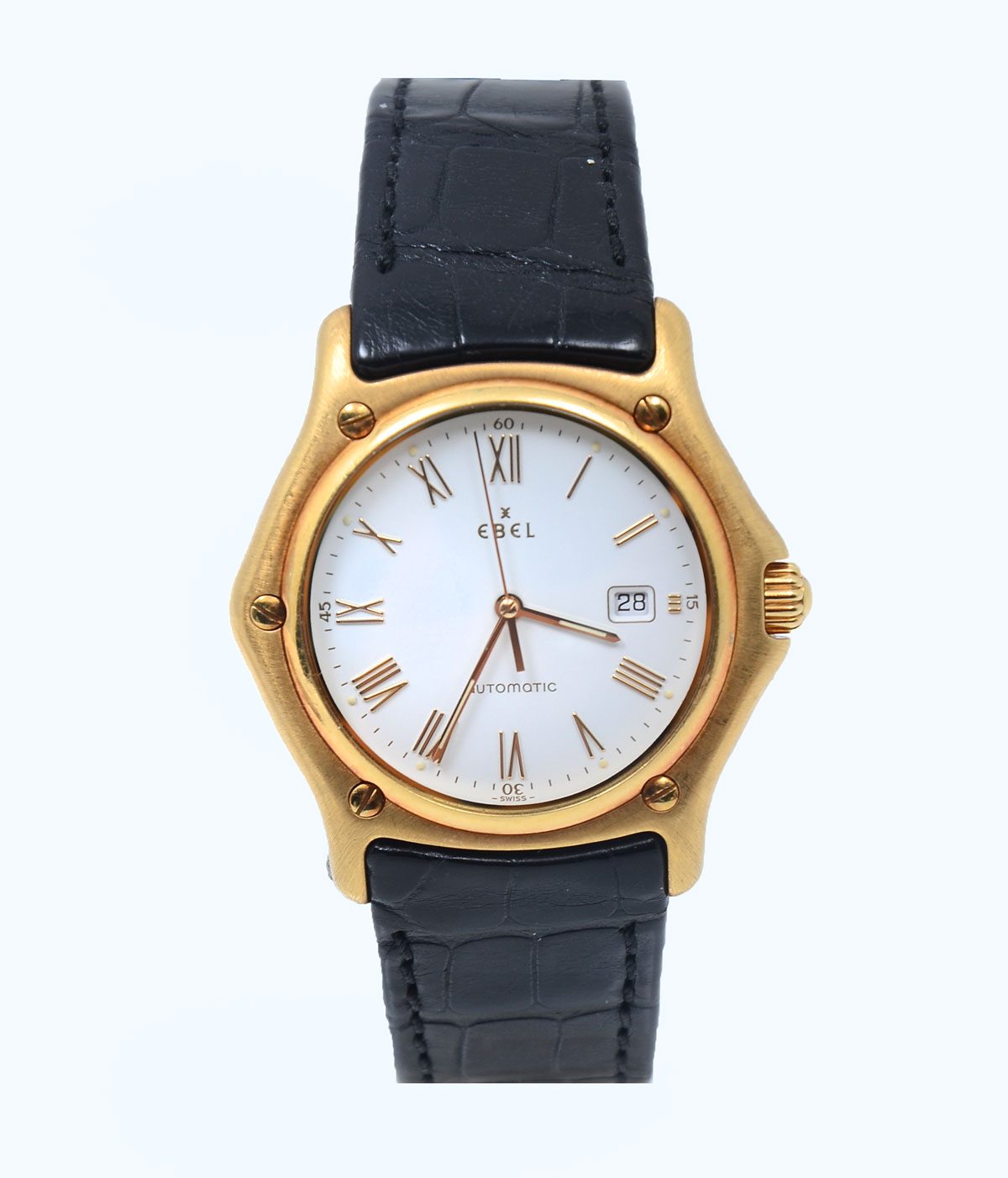 18K EBEL 1911 WATCH ON BLACK