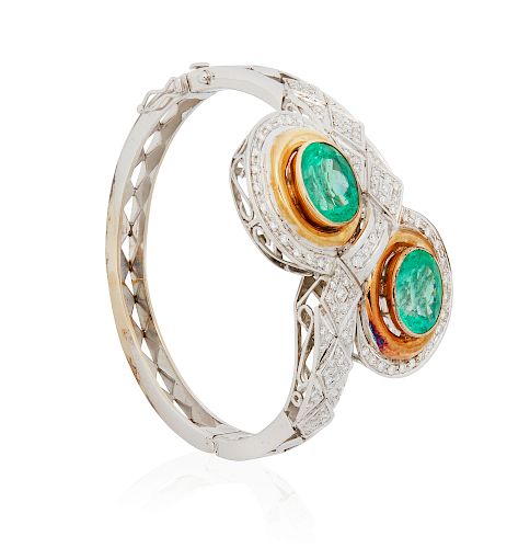 18K EMERALD DIAMOND BRACELET18k