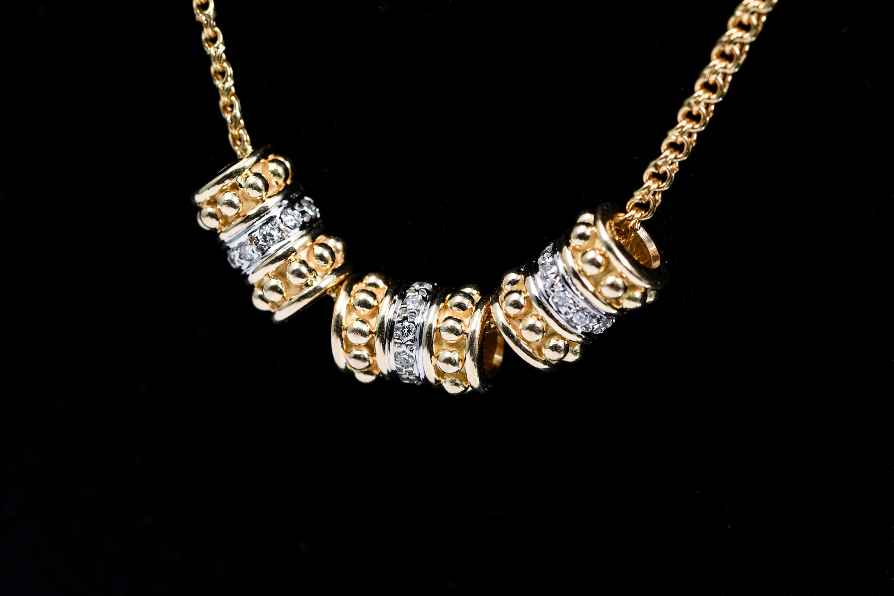 18K ETRUSCAN NECKLACE ON 22K