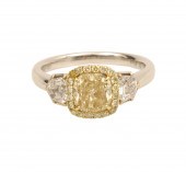 18K FANCY YELLOW 1.6 CT DIAMON