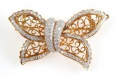 18K FILLAGREE & DIAMOND BOW BR