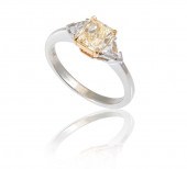 18K GOLD 1CT YELLOW DIAMOND RI