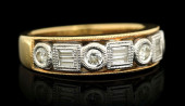 18K GOLD 2-TONE 1/2CTW DIAMOND