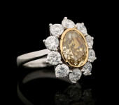 18K GOLD 2-TONE FANCY BROWNISH