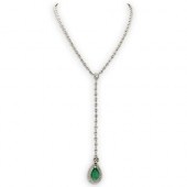 18K GOLD, 4CT EMERALD AND DIAM