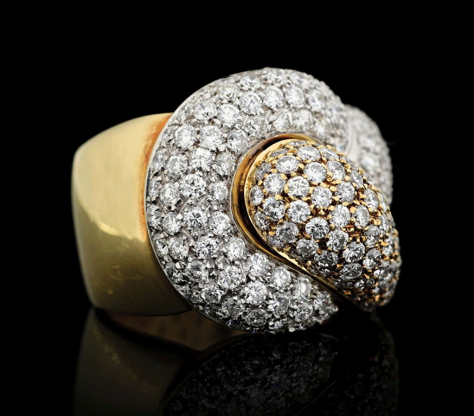 18K GOLD 4CT TW PAVE-SET DIAMOND