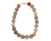 18K GOLD AND CHALCEDONY NECKLA