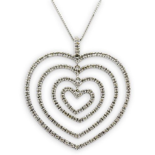 18K GOLD AND DIAMOND HEART