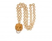 18K GOLD AND DIAMOND LION''S H
