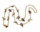 18K GOLD AND ENAMEL ANIMAL NEC